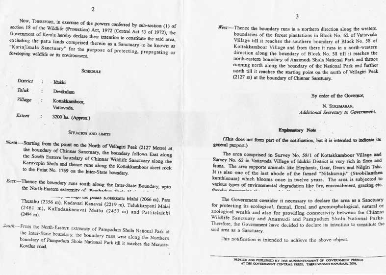 Gazette Notification page 2 and 3